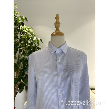 Chemise bleue 100% coton pour hommes